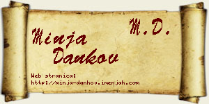 Minja Dankov vizit kartica